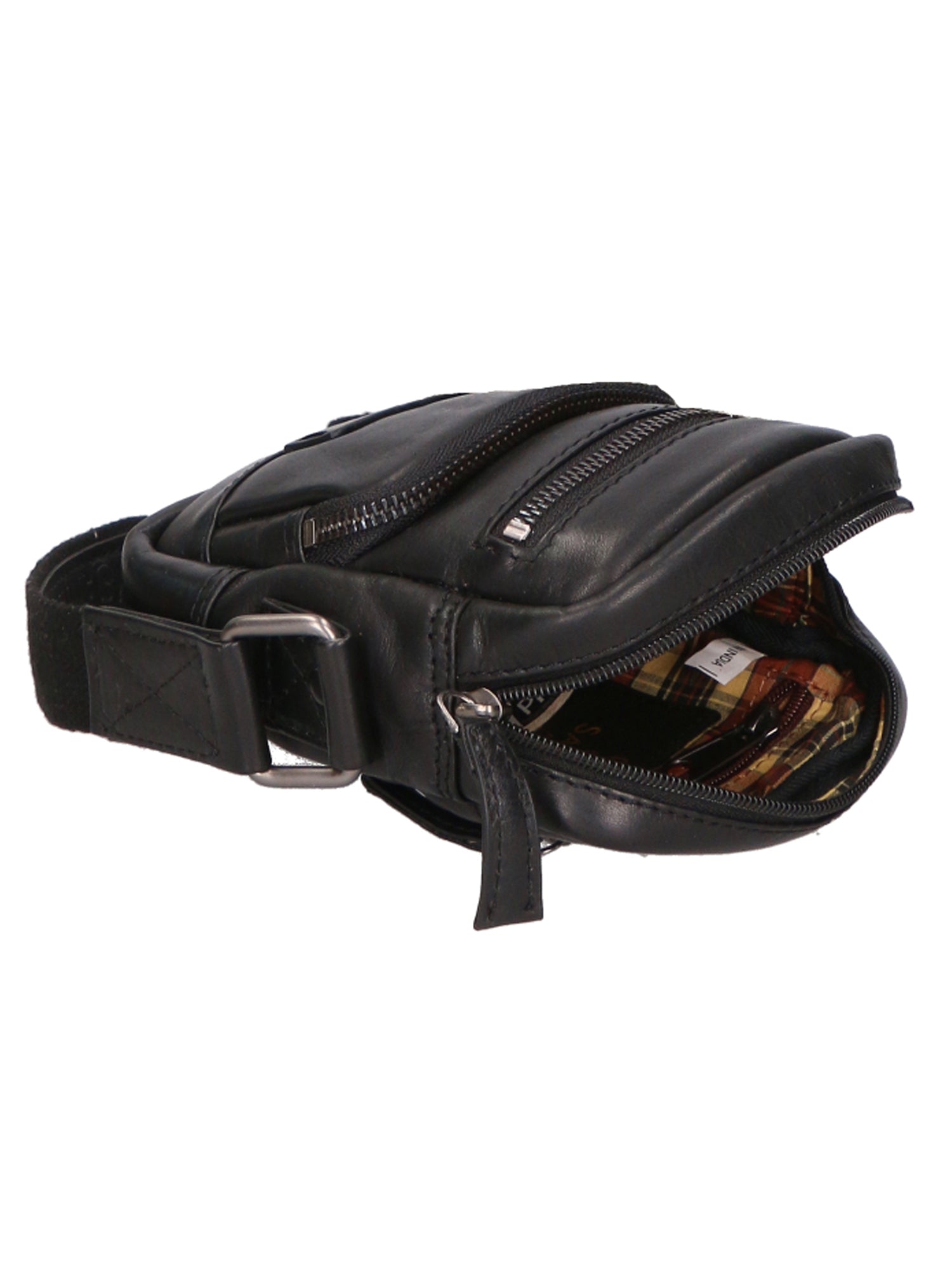 Borsa a tracolla unisex vera pelle Made in Italy SN5863147-BLACK Santini Firenze