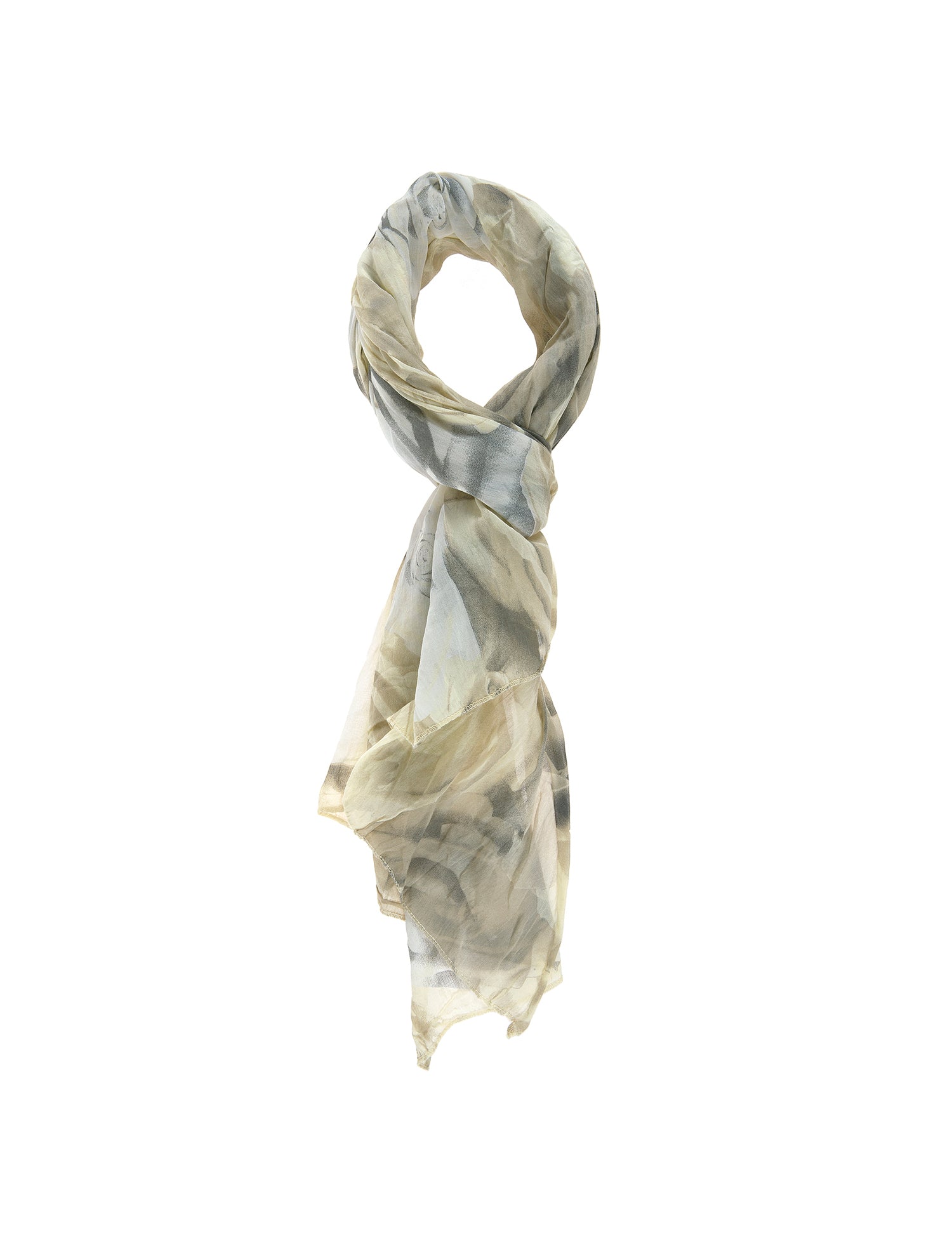 Tosca L2041-GIALLO Foulard unisex in cotone e seta Gave Lux