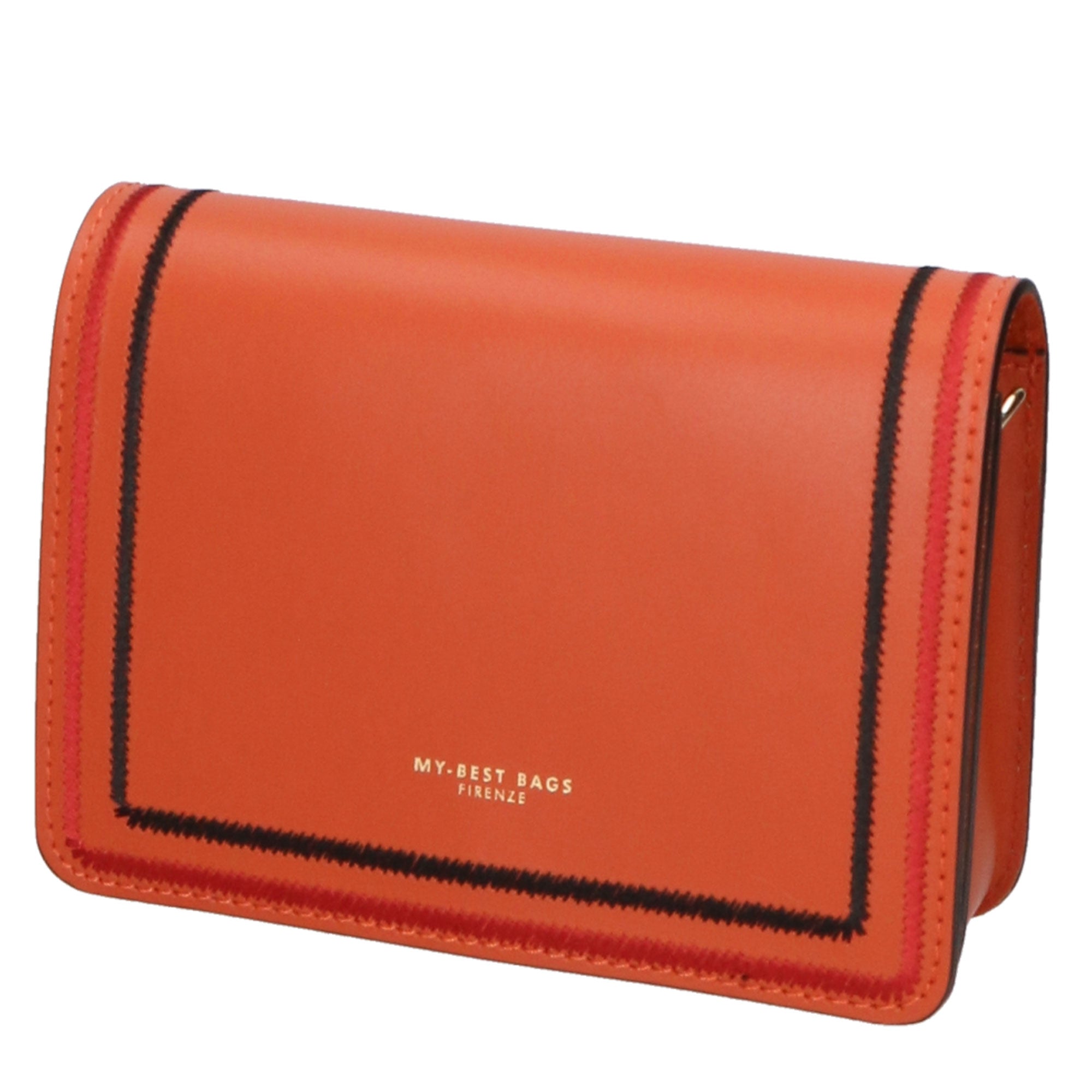 Borsa a tracolla da donna Made in Italy Vera pelle MYB-6006-FW-L311 MATTONE My Best Bag
