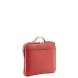 Borsa a mano unisex in vera pelle Made in Italy 4542-ROSSO Alessia Firenze
