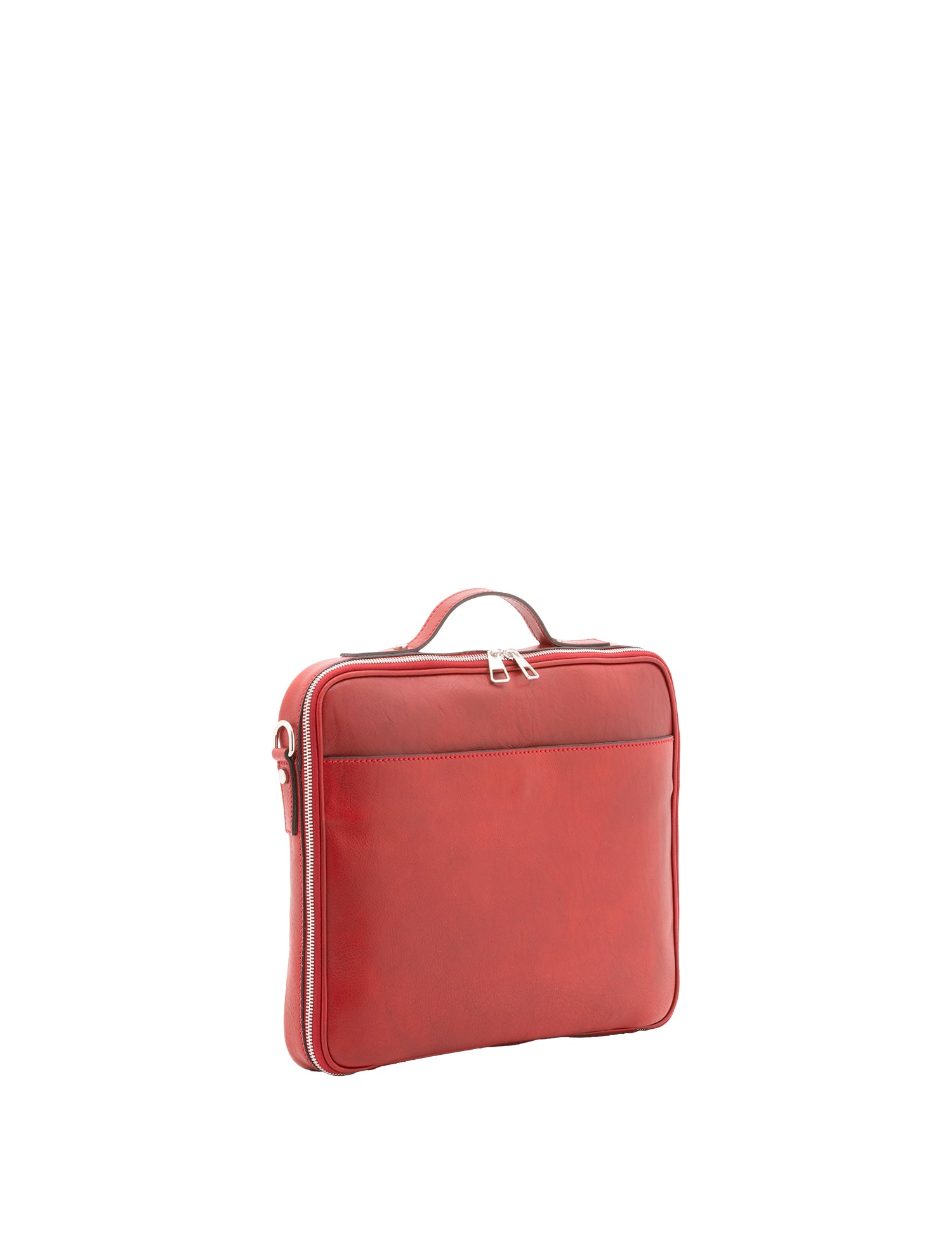 Borsa a mano unisex in vera pelle Made in Italy 4542-ROSSO Alessia Firenze