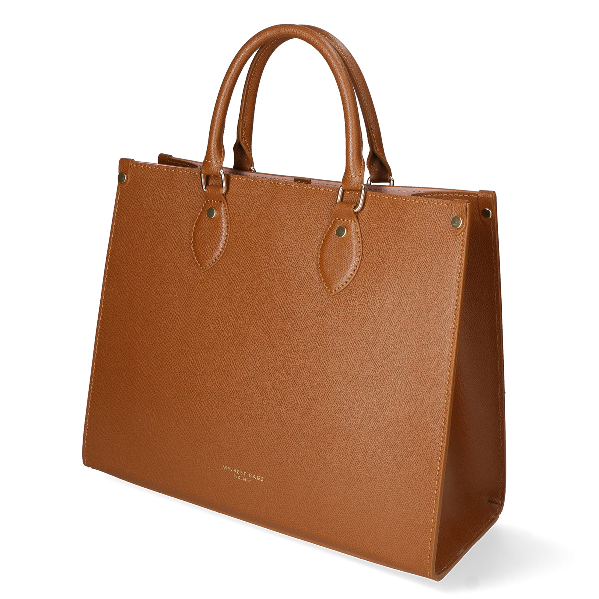 Borsa a mano da donna 100% pelle MYB-8028-FW-PL17 TABACCO My Best Bag