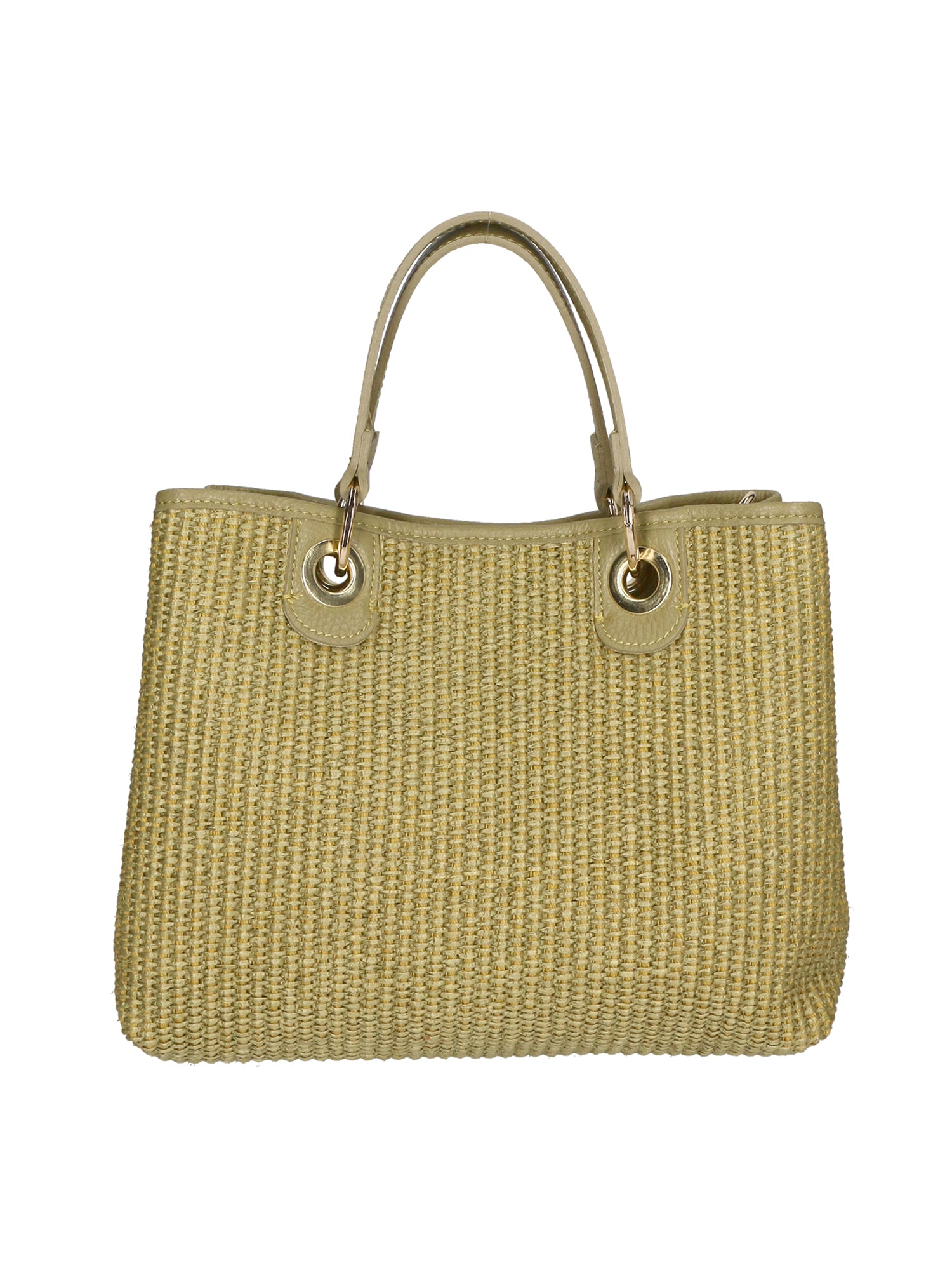Borsa a mano da donna Paglia & Pelle MYB-05167-SS-467+D105 LIME My Best Bag