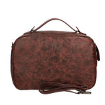 Vera Pelle 6542-BORDO BORDEUX Borsa a mano unisex Modello Avelon Gave Lux