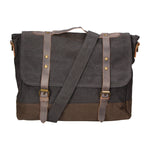 Minerva Borsa a mano unisex Canvas e pelle ZG3011-NERO BLACK Gave Lux