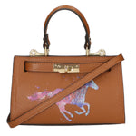 Noel Borsa a mano da donna Vera pelle 04265-D17 CUOIO SCURO DARK COGNAC Gave Lux