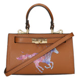 Noel Borsa a mano da donna Vera pelle 04265-D17 CUOIO SCURO DARK COGNAC Gave Lux
