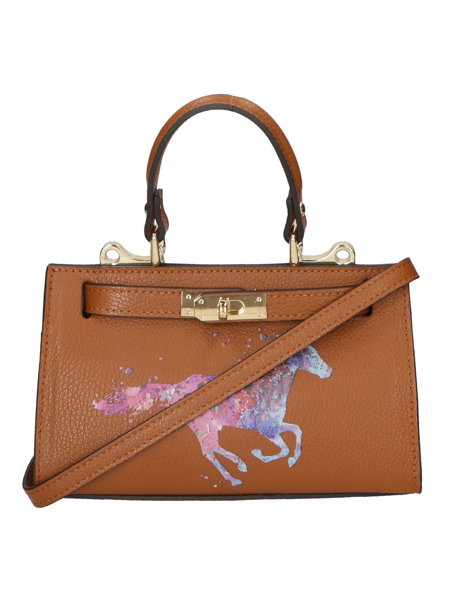 Noel Borsa a mano da donna Vera pelle 04265-D17 CUOIO SCURO DARK COGNAC Gave Lux