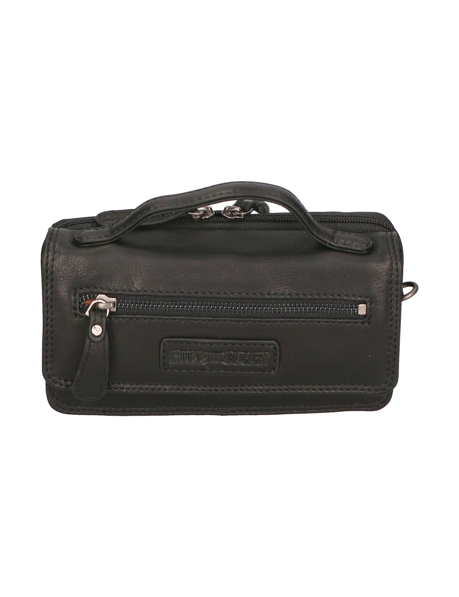 Borsa a tracolla da uomo in vera pelle RFID HILB-3351-NERO  Hill Burry