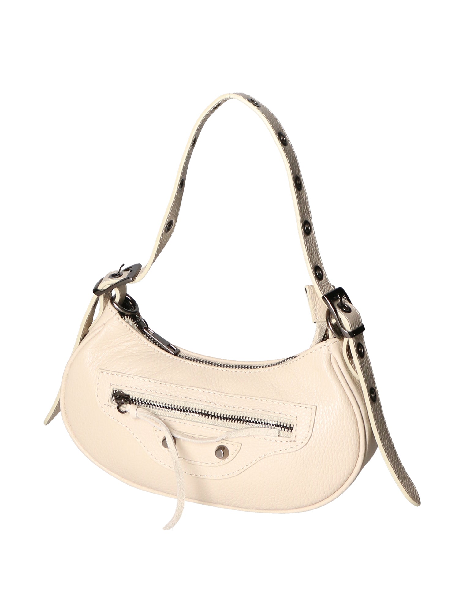 Galatea Borsa a spalla da donna Vera pelle 05708-D37 LATTE MILK Gave Lux