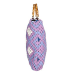 Luana Borsa a mano da donna Lana e vera pelle 04466-VIOLA Gave Lux