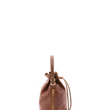 Unisex-Beuteltasche aus echtem Leder, hergestellt in Italien, 24 x 30 x 16 cm