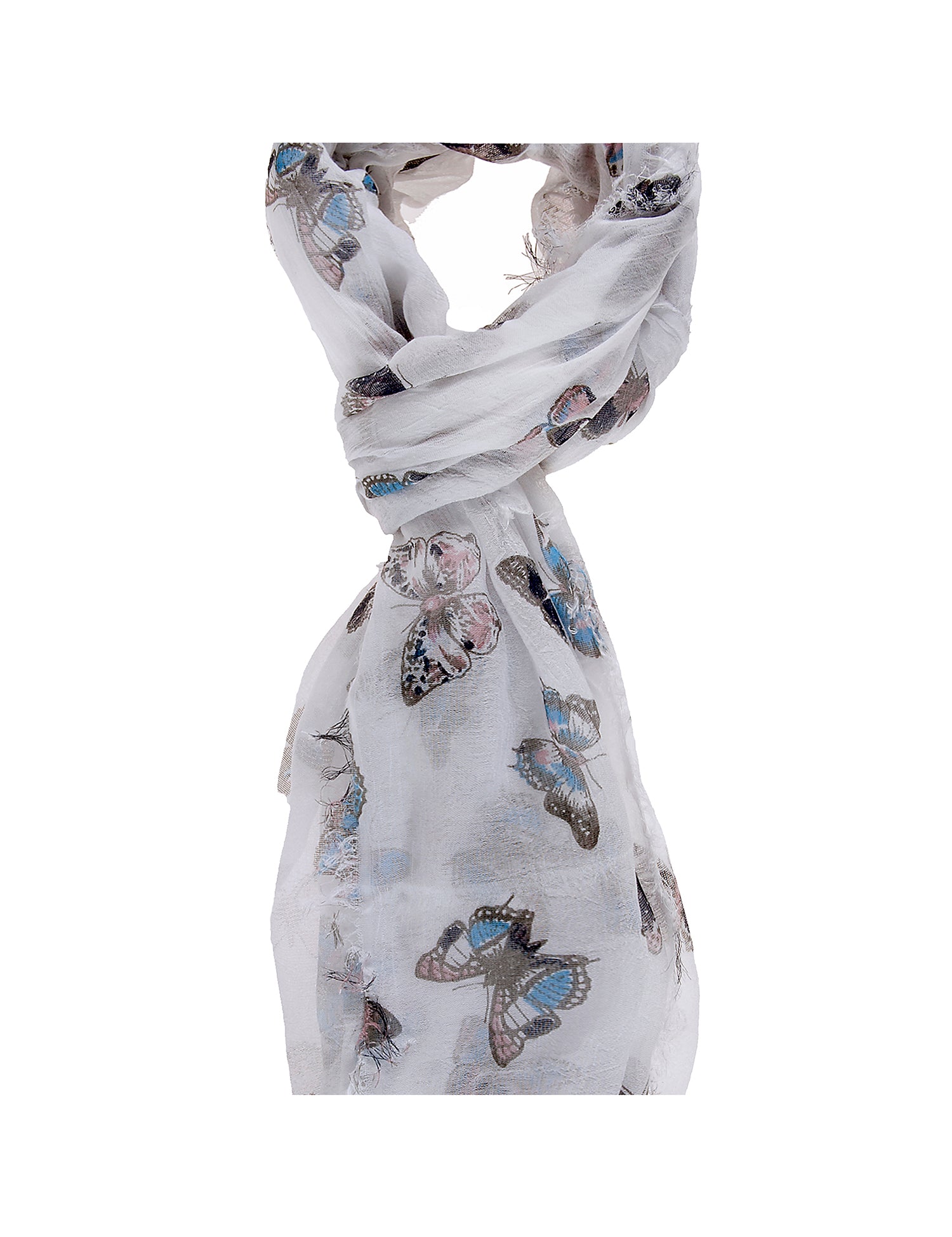 Shirley L1030-BIACO Foulard Donna Cotone e Seta Gave Lux