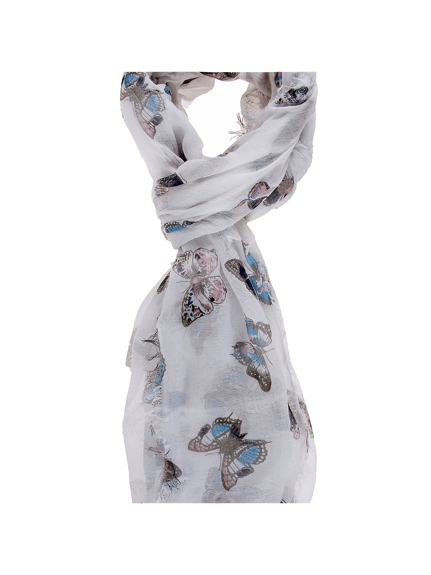 Shirley L1030-BIACO Foulard Donna Cotone e Seta Gave Lux