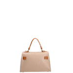 Borsa a mano da donna 100% vera pelle 07221-D05 TAUPE+D44 CUOIO Roberta Rossi