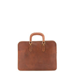 Borsa a mano unisex in vera pelle Made in Italy 4410-MARRONE Alessia Firenze