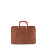 Borsa a mano unisex in vera pelle Made in Italy 4410-MARRONE Alessia Firenze