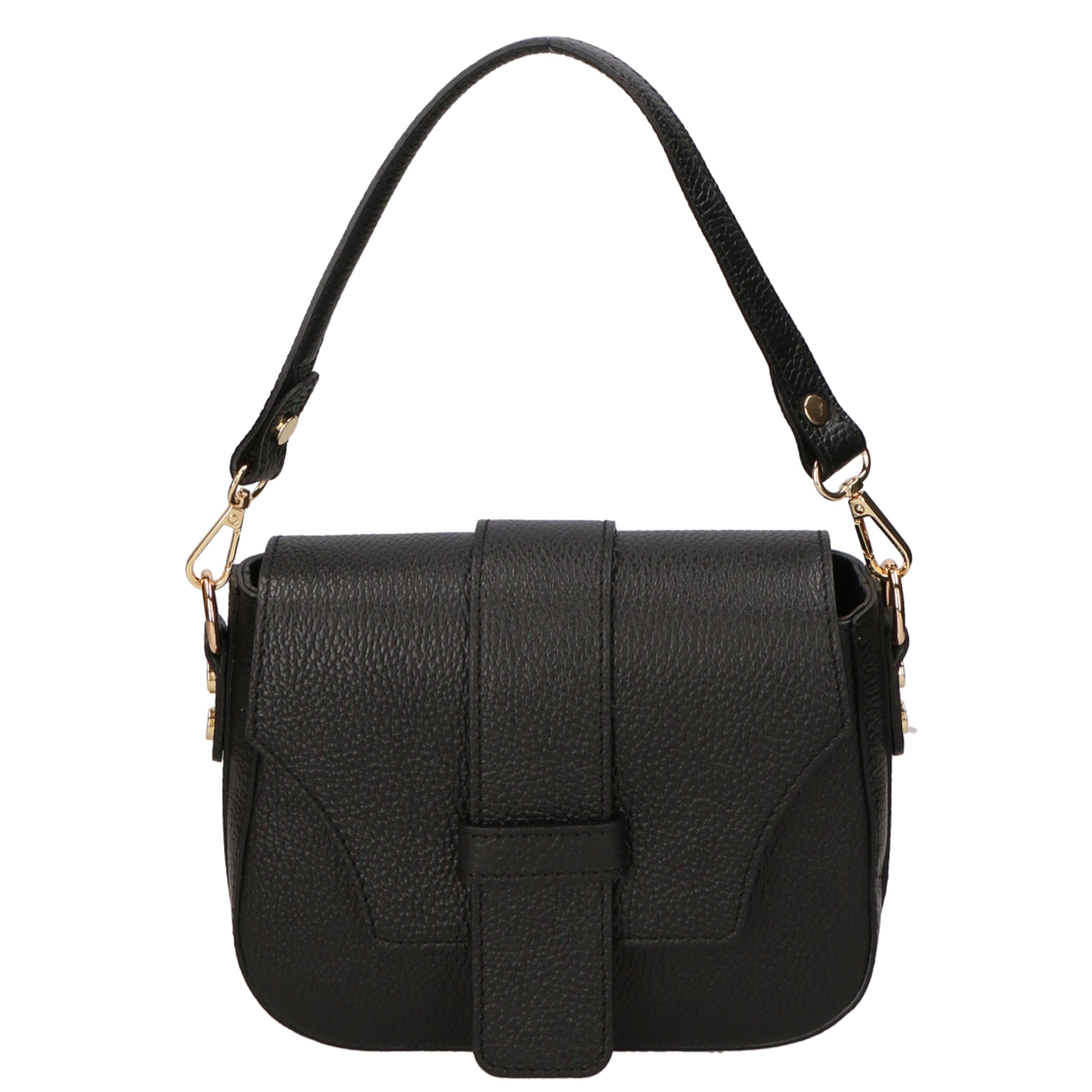 Ileana Borsa a spalla da donna Vera pelle 06282-D28 NERO BLACK Gave Lux