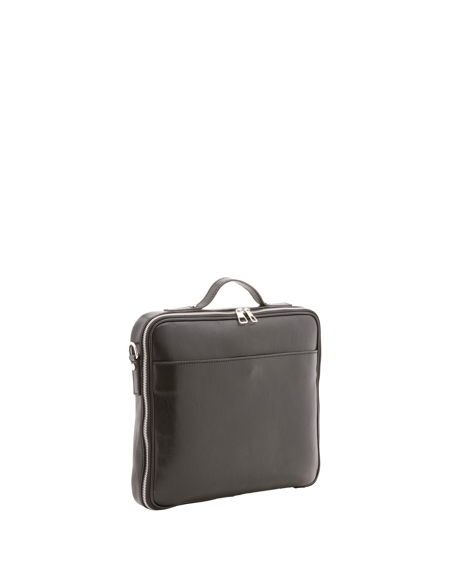 Borsa a mano unisex in vera pelle Made in Italy 4542-NERO Alessia Firenze