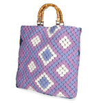 Luana Borsa a mano da donna Lana e vera pelle 04466-VIOLA Gave Lux