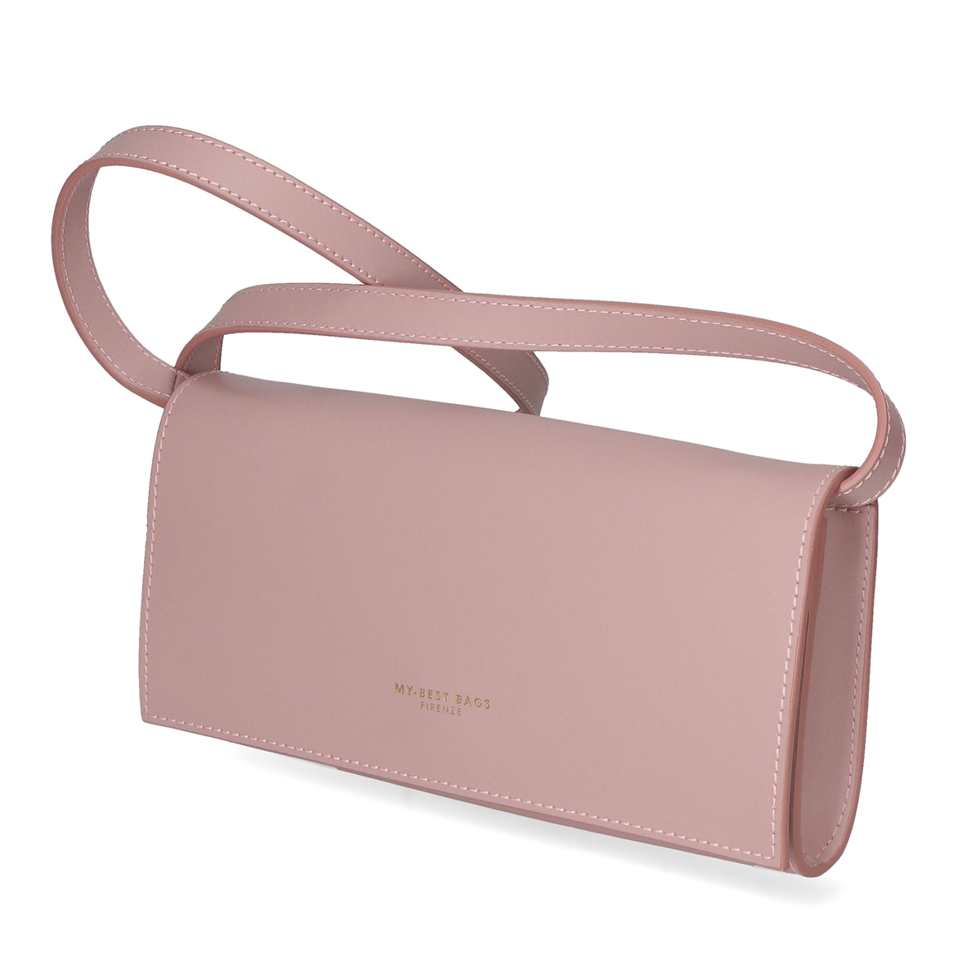 Borsa a tracolla da donna 100% pelle MYB-8048-FW-L505 ROSATA My Best Bag