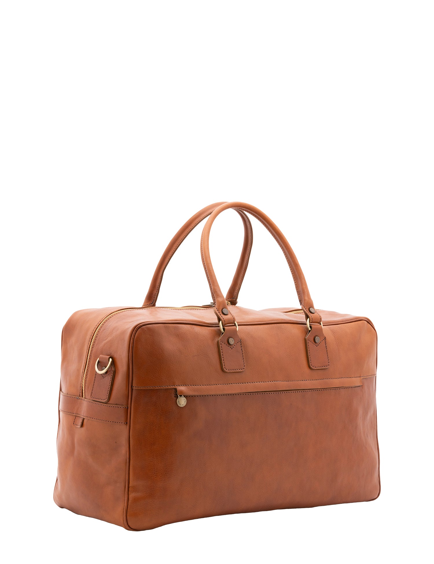 Borsa da viaggio unisex vera pelle 100% cotone 4562-MIELE Alessia Firenze
