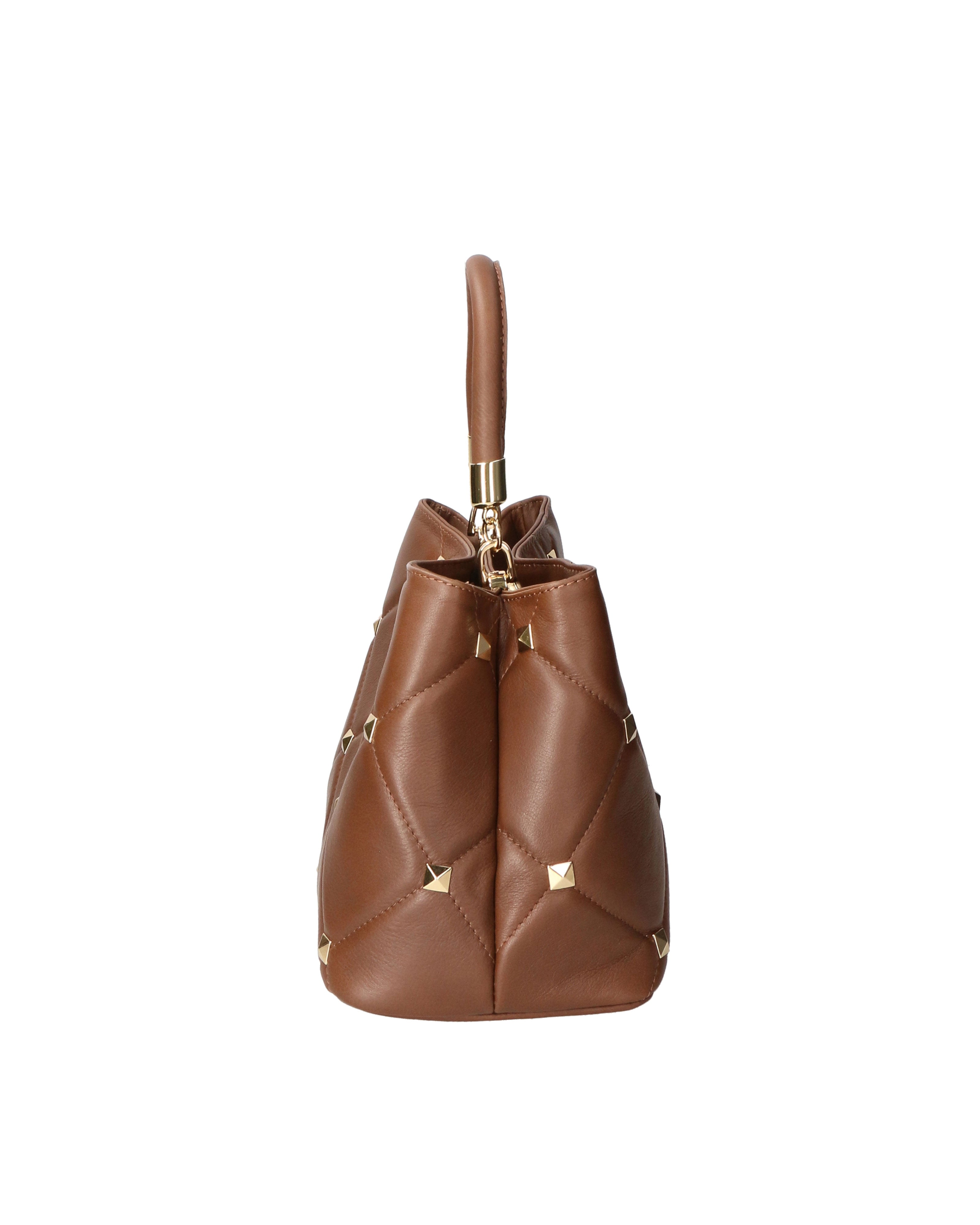 Althea Elite Borsa a mano da donna Vera pelle 03656-S11 TAUPE SCURO Chiara Ferretti