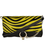 Safira Borsa a mano da donna Vera pelle 04760-ZEBRA GIALLO Gave Lux