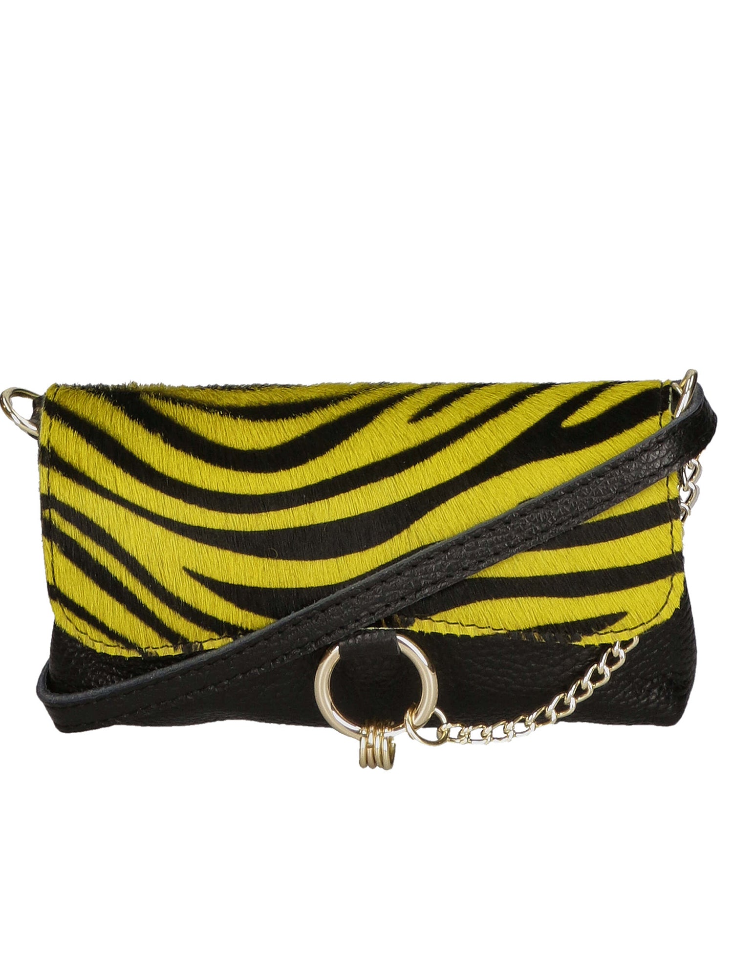 Safira Borsa a mano da donna Vera pelle 04760-ZEBRA GIALLO Gave Lux