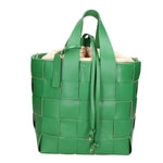 Borsa a mano da donna Vera pelle MYB-7055-SS-VERDE+BEIGE My Best Bag