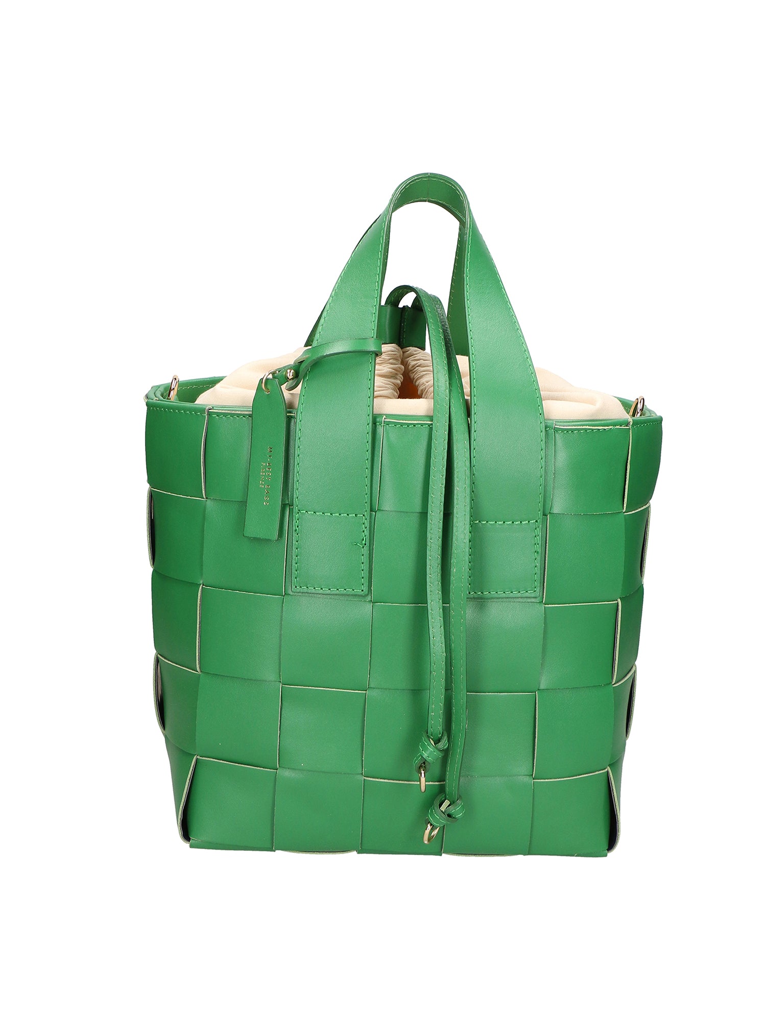 Borsa a mano da donna Vera pelle MYB-7055-SS-VERDE+BEIGE My Best Bag