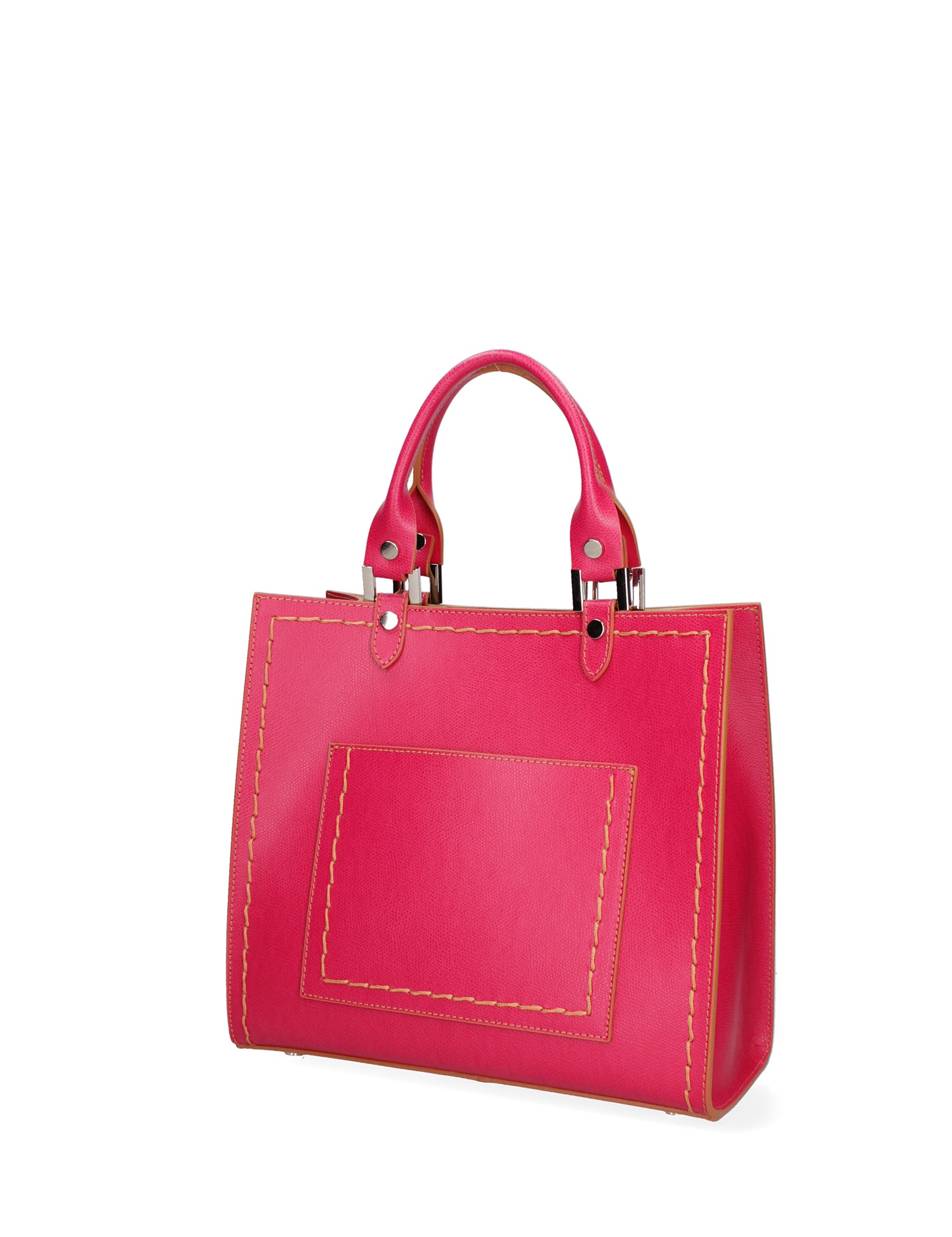 Borsa a mano da donna 100% vera pelle 07262-P 628 FUXIA Roberta Rossi