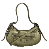 Gloria Borsa a mano da donna Vera pelle 05708L-L007 VERDE Gave Lux
