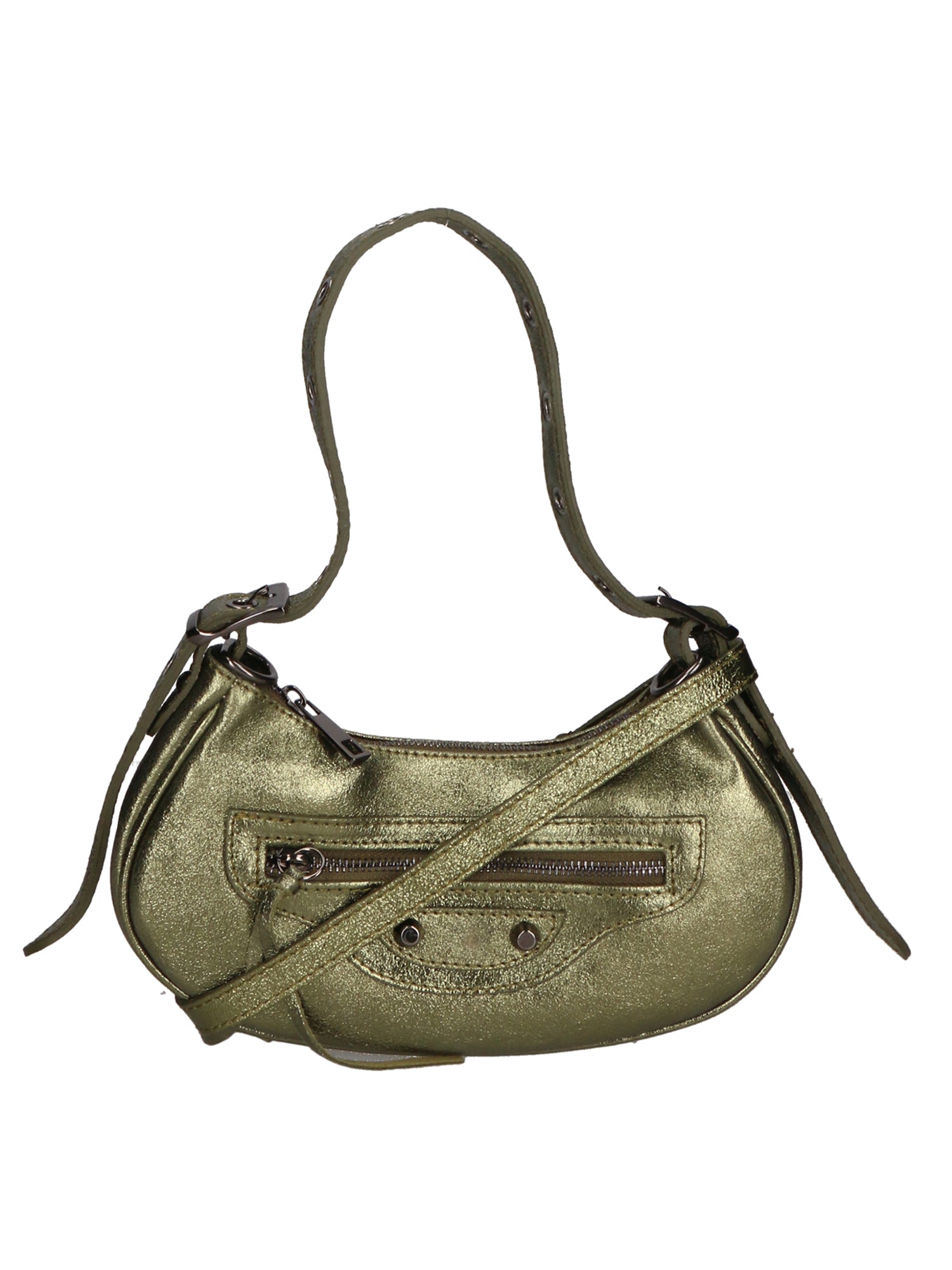 Gloria Borsa a mano da donna Vera pelle 05708L-L007 VERDE Gave Lux