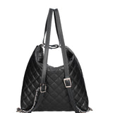 Women's shoulder bag convertible into a backpack in genuine leather Made in Italy 30x31x6 cm