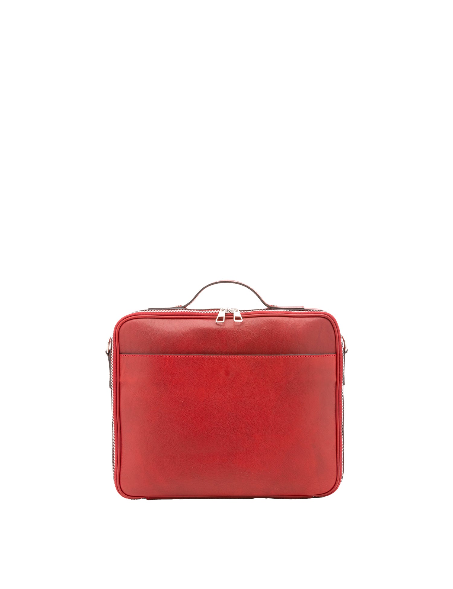 Borsa a mano unisex in vera pelle Made in Italy 4542-ROSSO Alessia Firenze