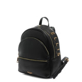 Zaino da donna in poliuretano Vegan LISA-MACRO-BLACK-BRUSH GOLD Marc Ellis