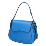 Giulia Borsa a spalla da donna Vera pelle 05958-L222 BLU ASTER Gave Lux