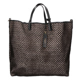Borsa a mano da donna Paglia e pelle MYB-7027-SS-NERO My Best Bag