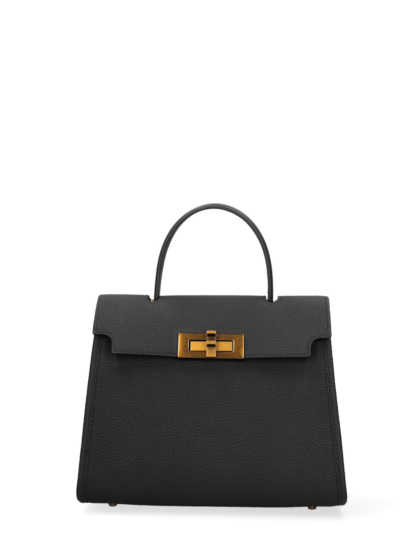 Borsa a Mano in Vera Pelle Nero