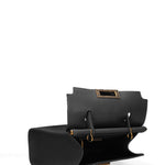 Borsa a Mano in Vera Pelle Nero