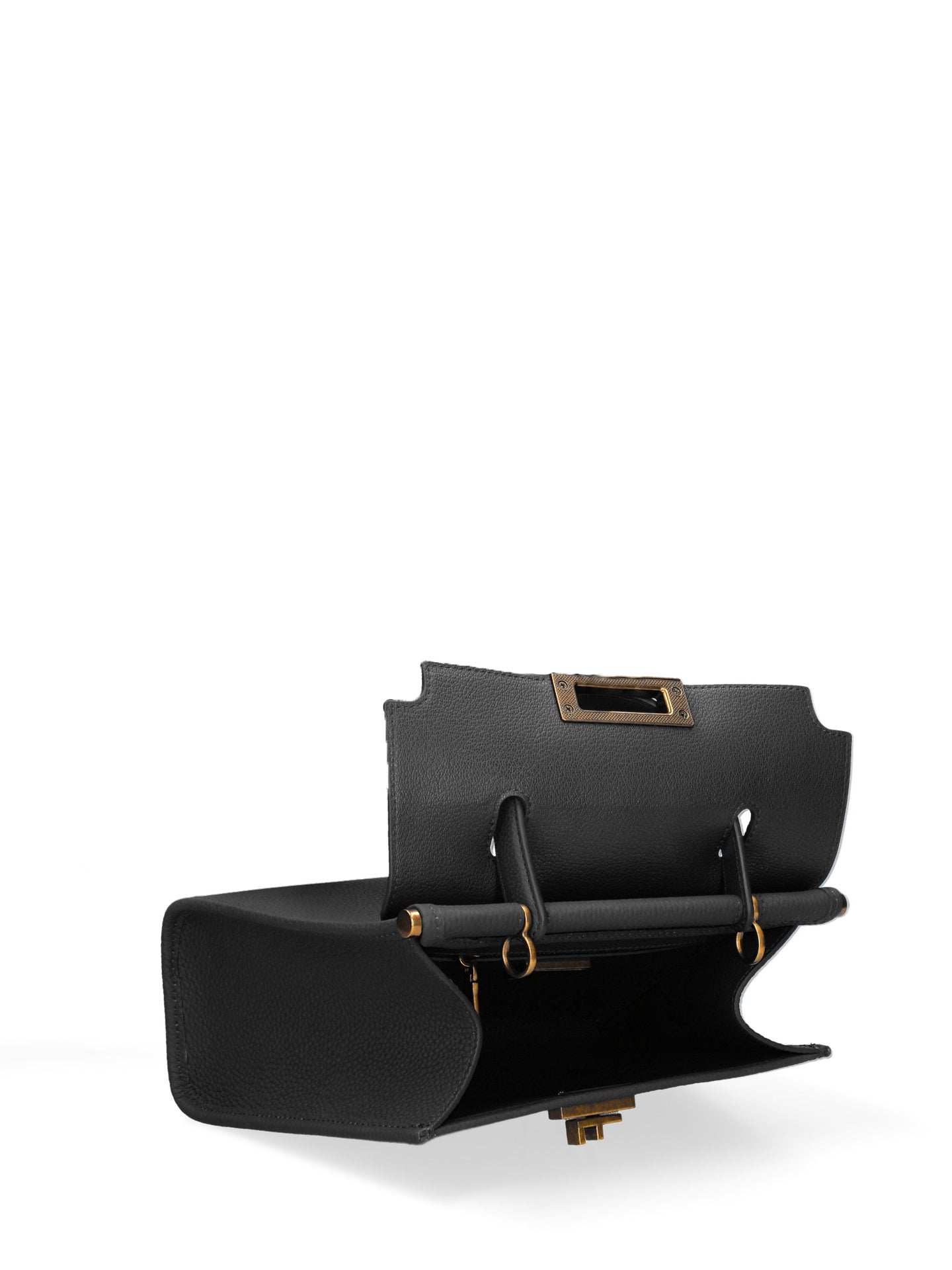 Borsa a Mano in Vera Pelle Nero