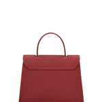 Borsa a Mano in Vera Pelle Rosso Scuro