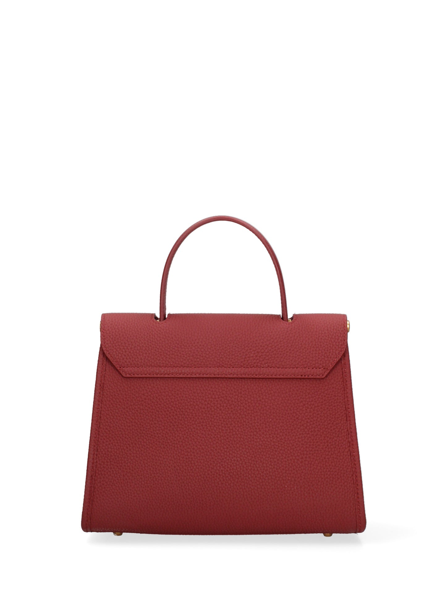 Borsa a Mano in Vera Pelle Rosso Scuro