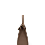 Borsa a Mano in Vera Pelle Beige Scuro