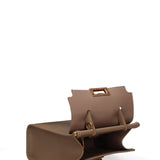 Borsa a Mano in Vera Pelle Beige Scuro