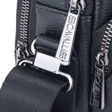 Borsa a tracolla da uomo in vera pelle Casual BC1484-BLACK B Cavalli