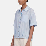 Blusa in 86 Lyocell 14 Poliestere Blu