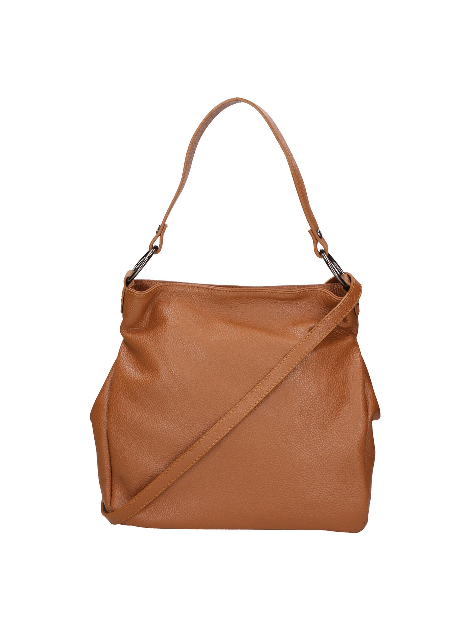 Bea Borsa a spalla da donna 100% pelle 05710-D17 CUOIO SCURO DARK COGNAC Gave Lux