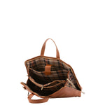 Borsa a mano unisex in vera pelle 100% cotone 4453-MIELE Alessia Firenze